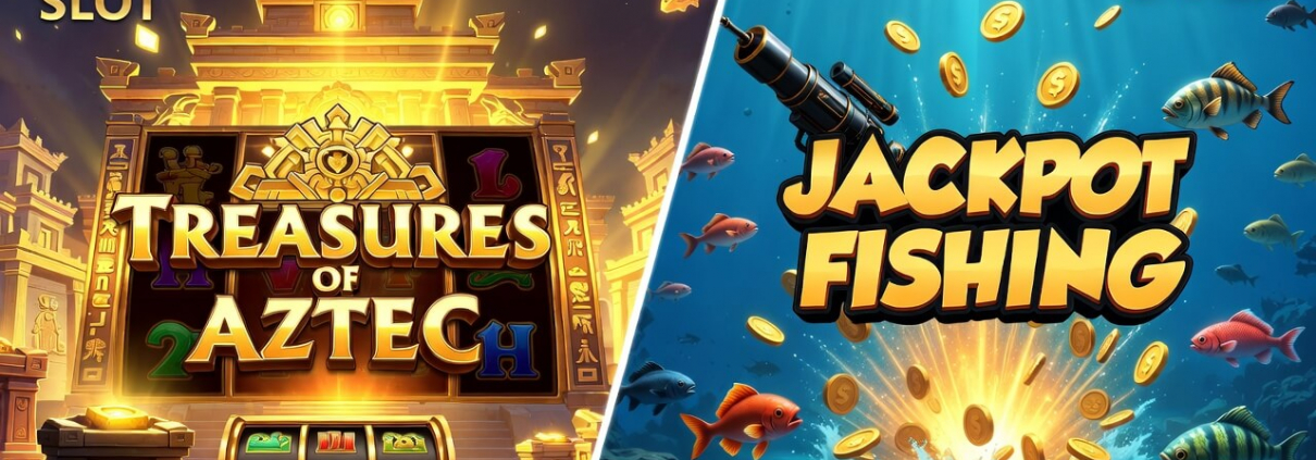เปรียบเทียบสล็อต PG Treasures of Aztec และ JILI Jackpot Fishing เล่นเกมไหนดีสุด